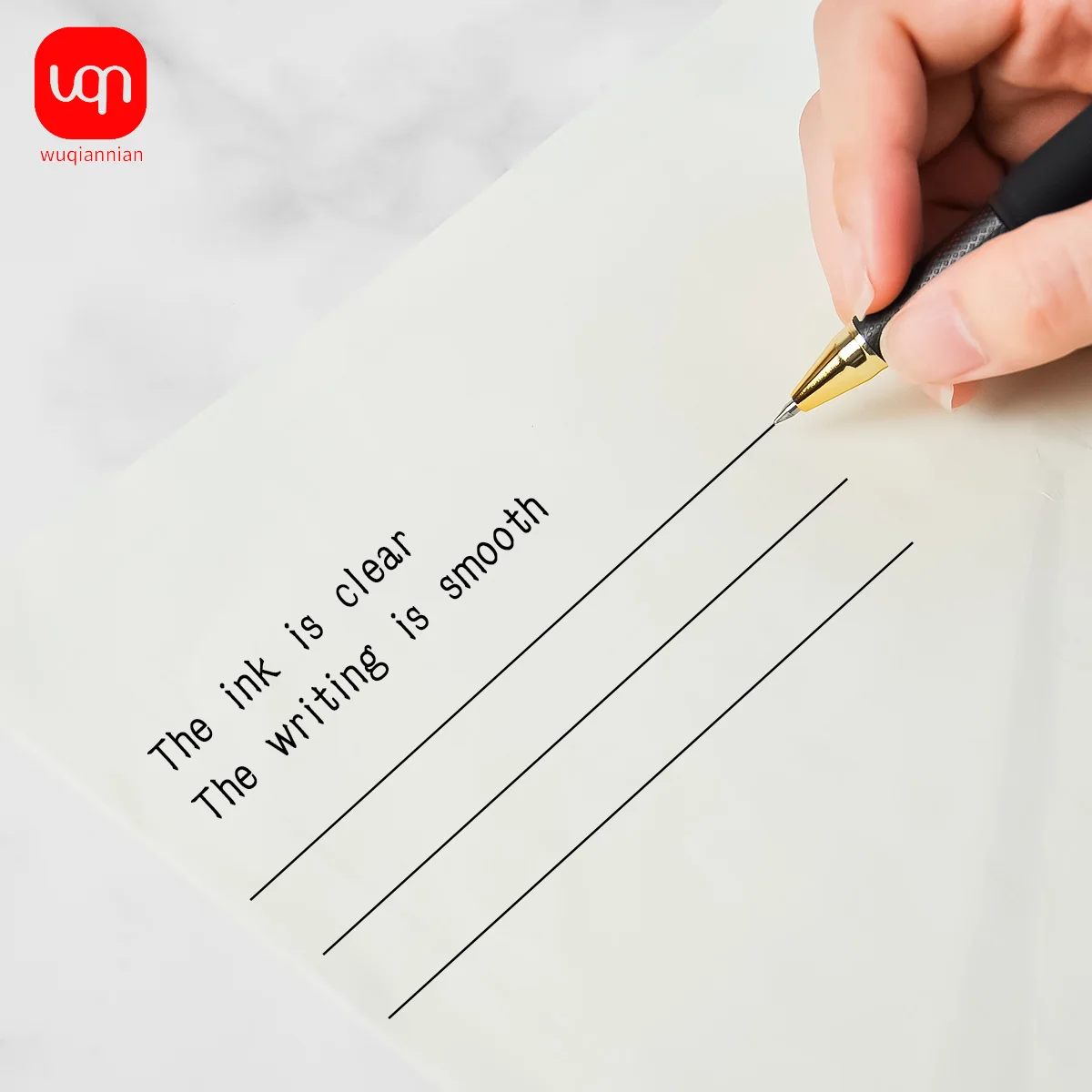 قلم جل ذو سعة كبيرة من WQN، طرف 0.5 مم، حبر أسود، كربون، مستلزمات التوقيع المدرسية