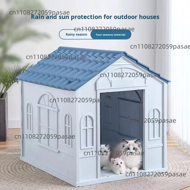 Four Seasons Universal Outdoor Waterproof Environmental Protection Classic Square Pet House Solid Plastic Design Button