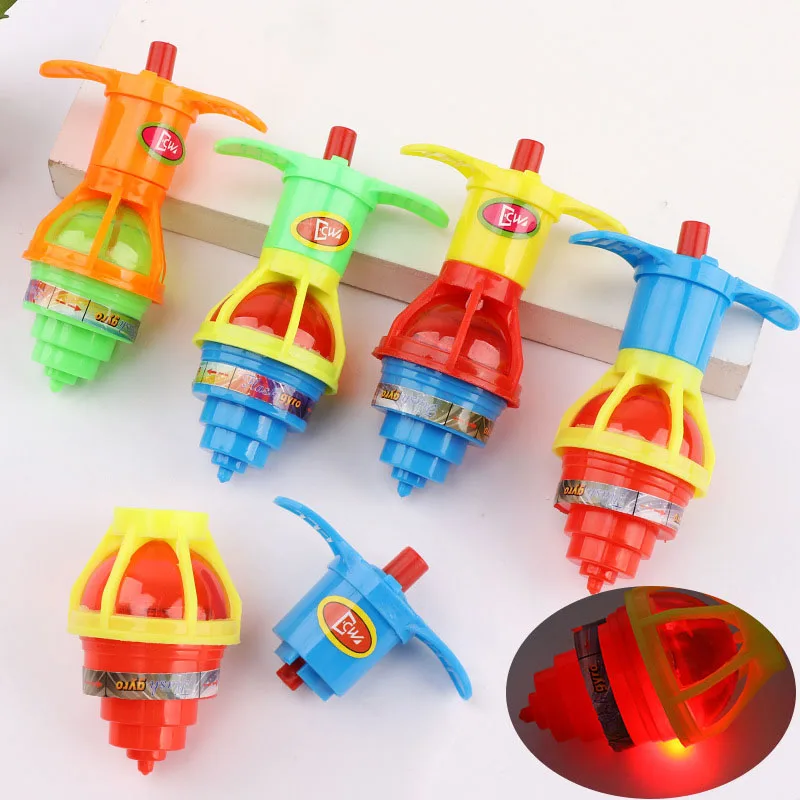 5/10pcs Glow Rotating Gyro Kid Toys Birthday Party Favor Gifts Kindergarten Guest Giveaways Christmas Gift Kids Gift Bag Fillers