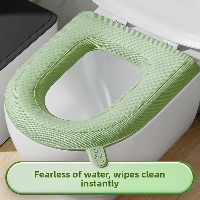 EVA High-foam Waterproof Toilet Seat Cushion, Thickened Toilet Mat for Home, Warm, Washable, Quick-drying Toilet Seat Cover