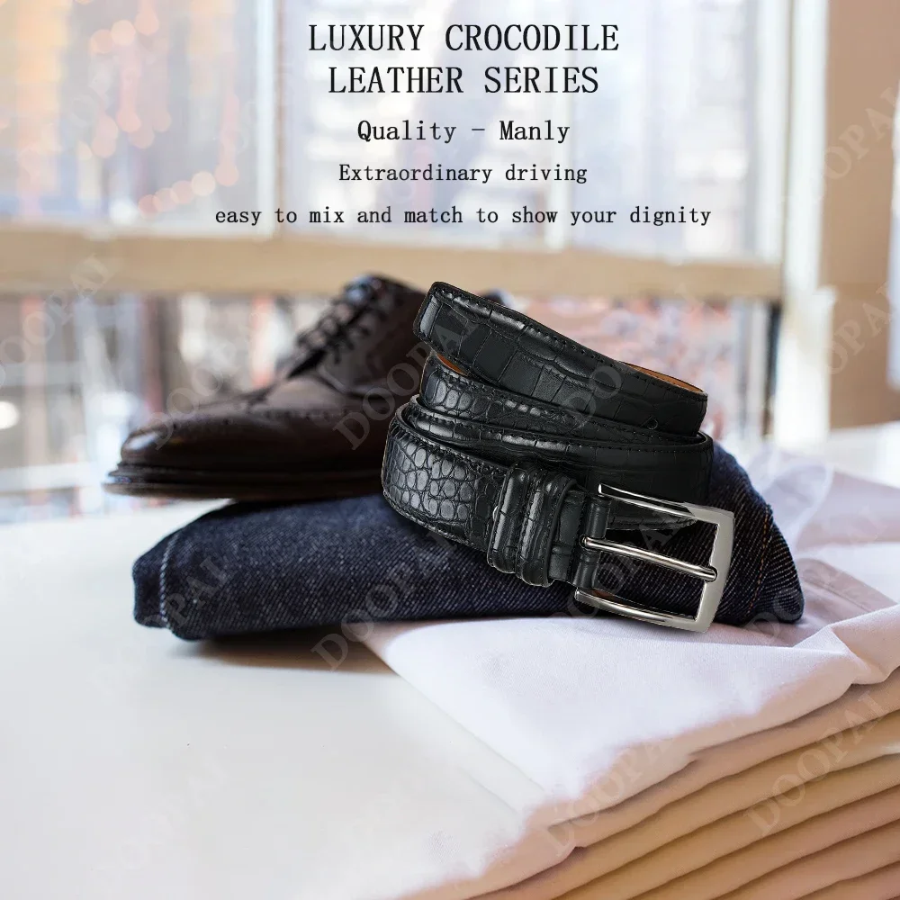 Men Top Quality PU Luxury Leather Waist Strap Black Male Automatic Buckle Jeans Belts for Men