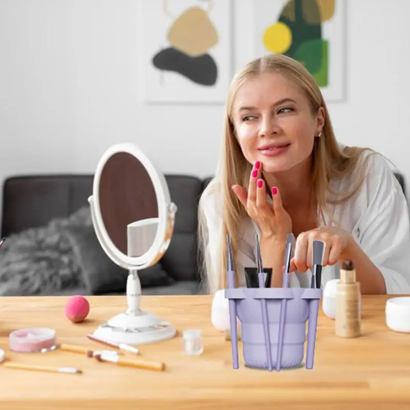 Pennello per trucco Pulizia Ciotola per asciugatura Spugna per uova di bellezza Soffio per polvere Pulizia Ciotola per asciugatura Supporto per detergente per cosmetici in silicone