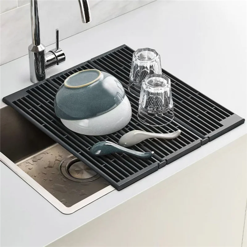 KYCOR - Składany ociekacz do zlewu kuchennego, odporny na zachlapania, 1 szt., idealny do naczyń i przyborów kuchennych, doskonały na blaty, do barów i kuchni domowych.