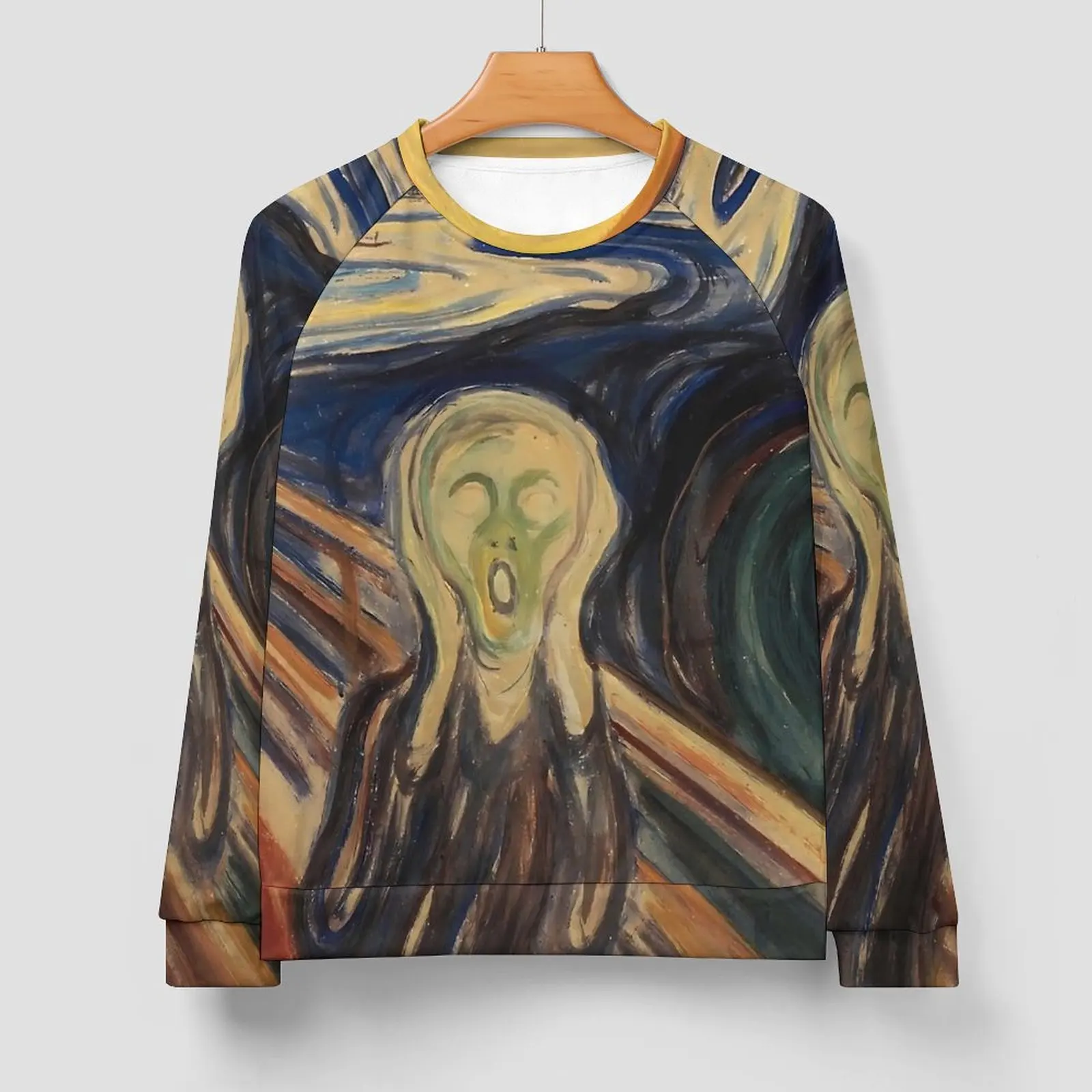 Van Gogh Streetwear Sweatshirts Spring The Scream Edvard Munch Kawaii Hoodies Men Oversize Casual Custom O Neck Hoodie