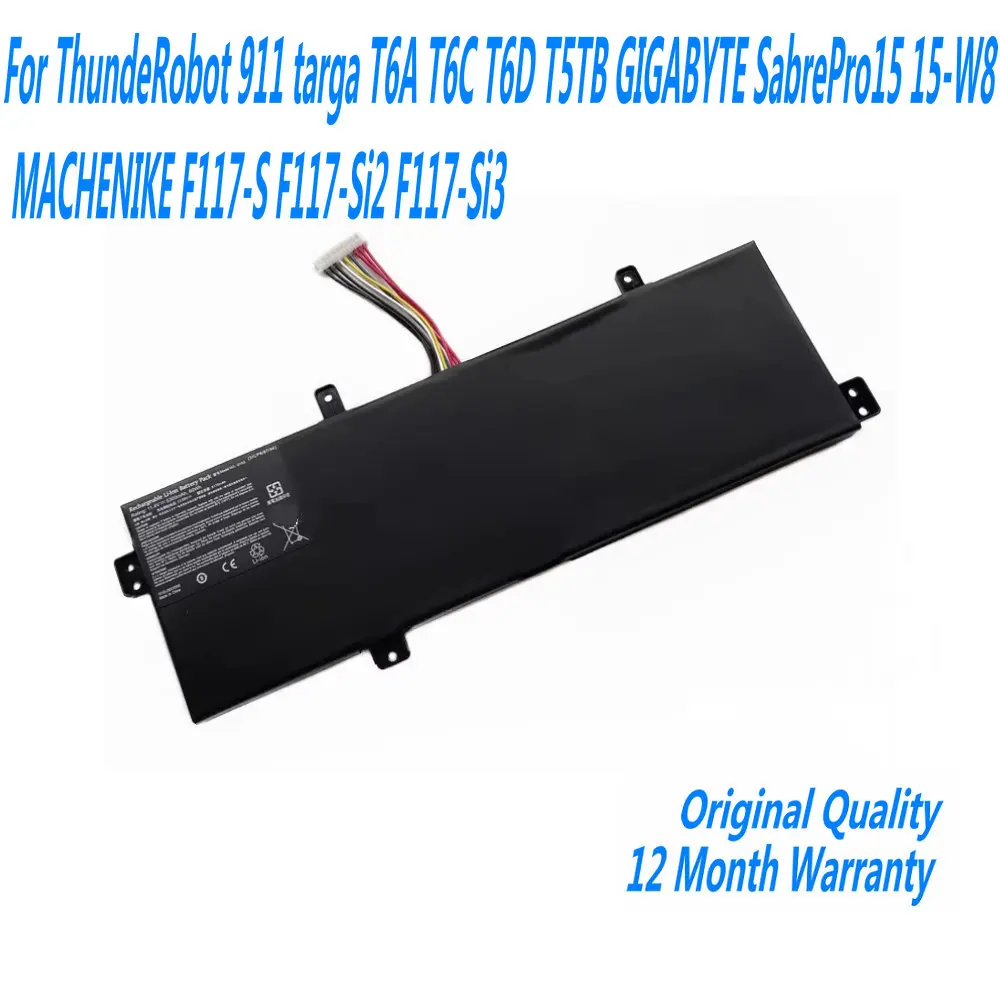 

New G15G Laptop Battery For ThundeRobot 911 targa T6A T6C T6D T5TB GIGABYTE SabrePro15 15-W8 MACHENIKE F117-S F117-Si2 F117-Si3