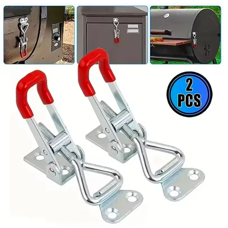 1-4pcs Adjustable Toggle Clamp Latch Heavy Duty Toggle Latches Holding Capacity Pull Latch Clamp For Smoker Lid Jig Tool Box Cas