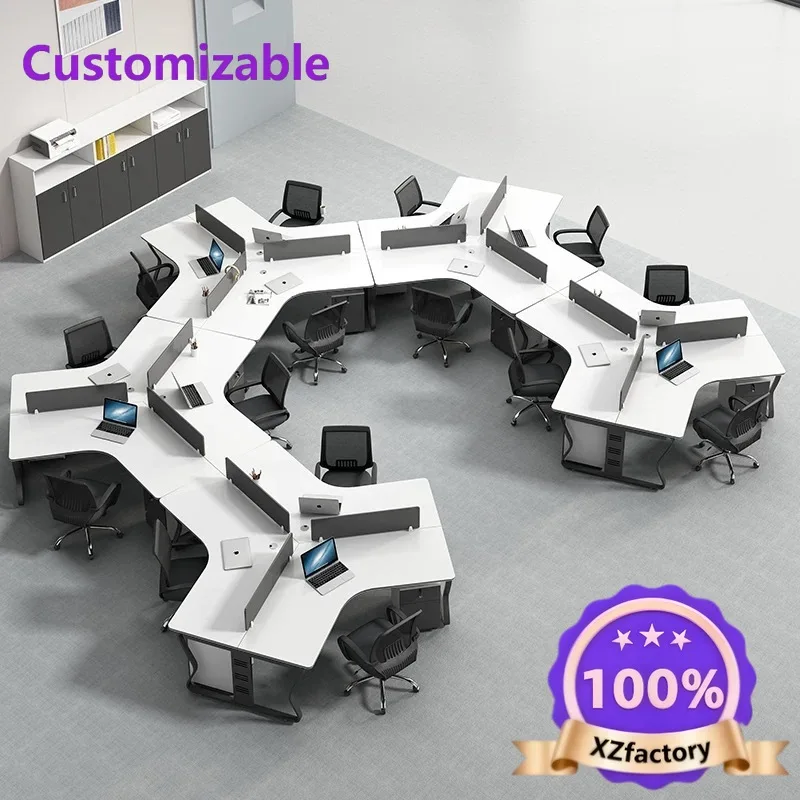 

Factory Direct 2026 Top Escritorio para personal para tres personas y seis personas, espacio de trabajo con pantalla de combinac