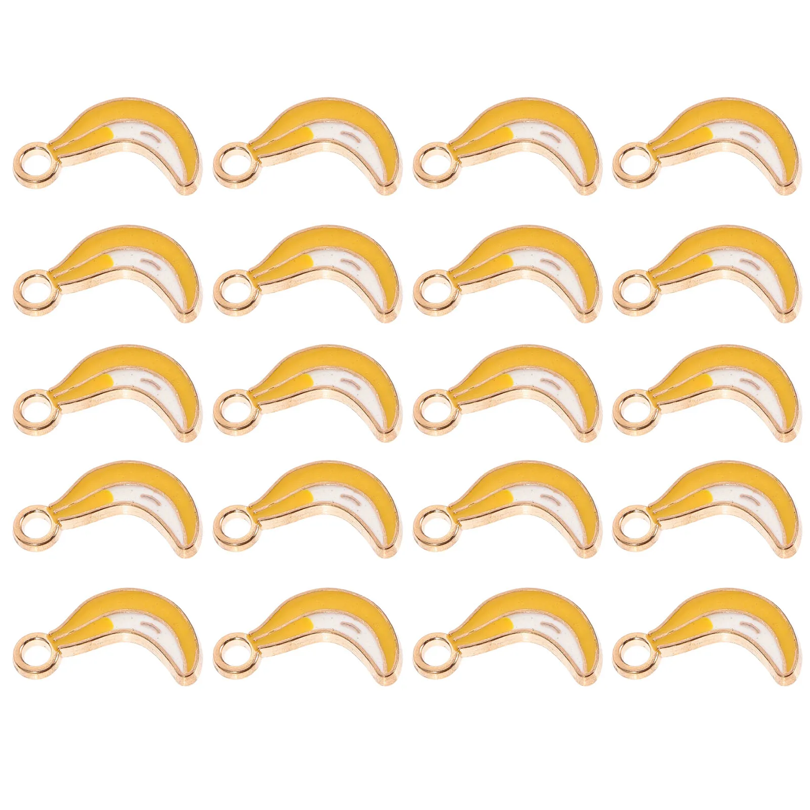 

20 Pcs Banana Earrings Pendant Peeled Jewelry Charm Bananad Tray Keychain for Jewlery Charms