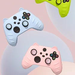 Cat Paw Silicone Soft Shell Protector Sticker Skin For Xbox Series X/S Game Controller Case XSS XSX Thumb Stick Grip Cap Cover