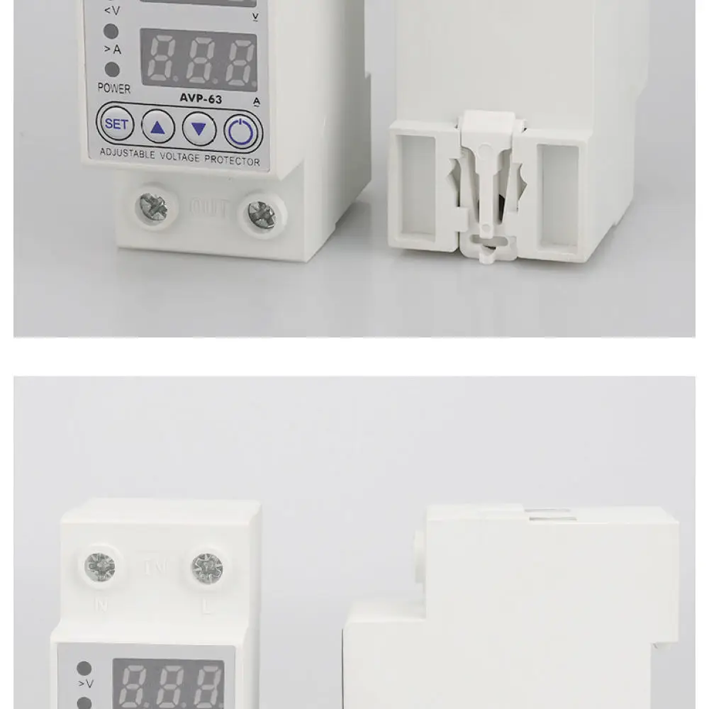 Digital Display Overvoltage Undervoltage Protector Adjustable Current Limiter Automatic Reset Relay For Home Industrial Power