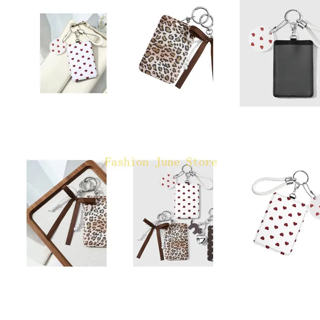 N5KA Card Storage Keychain with Stitched Sleeve and Attachment Clasp