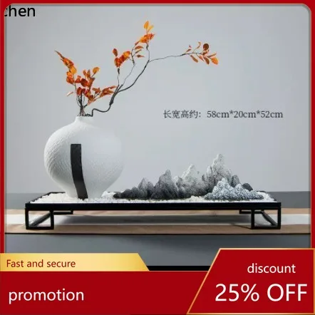 YFY New Chinese Style Ceramic Vase Zen Ornament Creative Flower  Set  Dry Landscape Sand Table Rockery Entrance Decoration