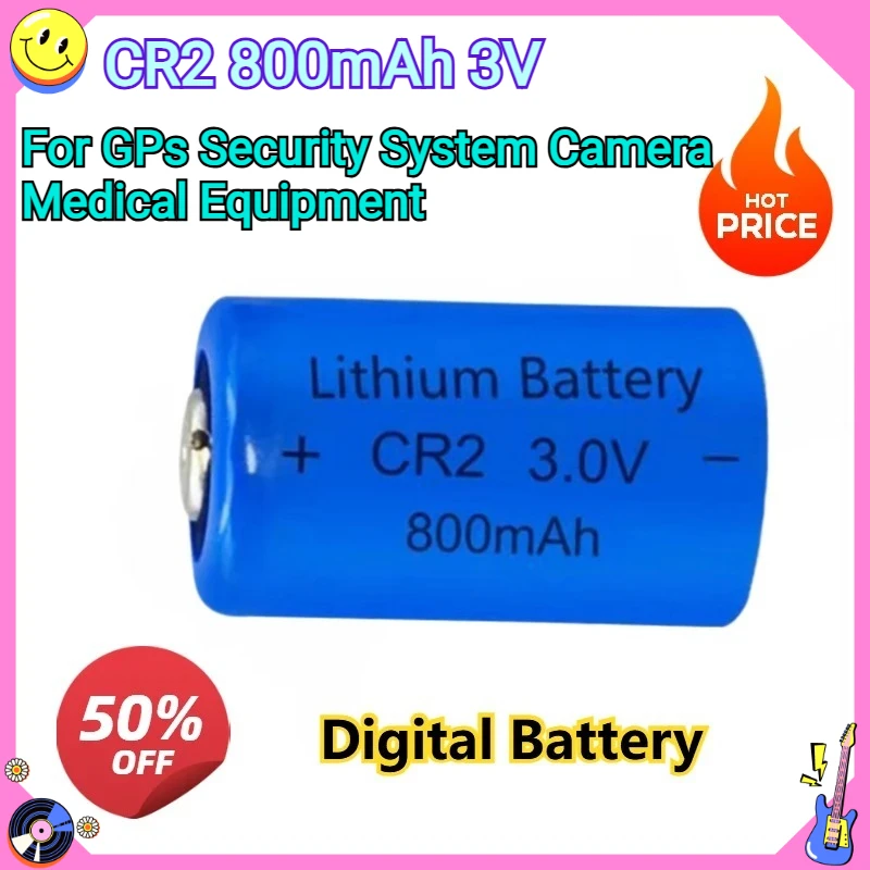 

For GPS Security System Camera Medical Equipment New High Quality 800mAh 3V CR2 Non-rechargeable Disposable Digital Battery