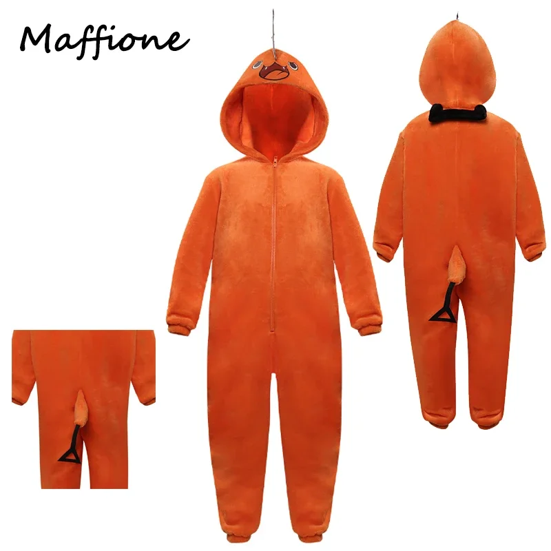 RT01 Adult Children Man Pochita Cosplay Costume Jumpsuit Pajamas Sleepwear Kids Halloween Carnival Party Disguise Suit&Gf1