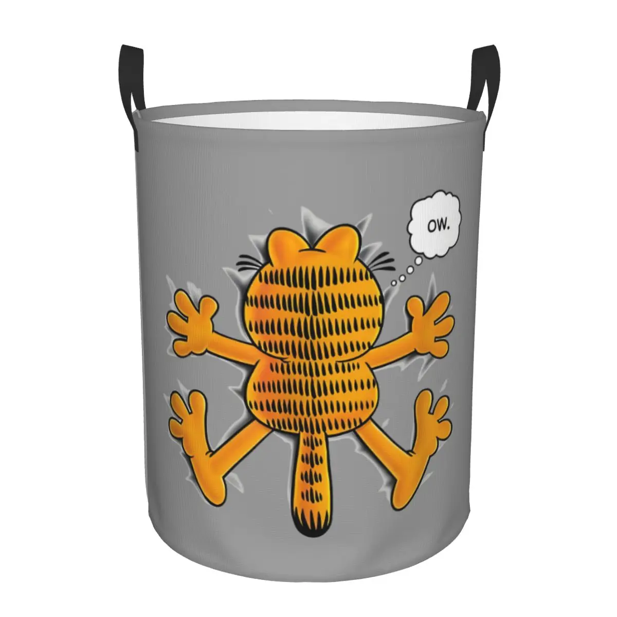 

Custom G-Garfielded Laundry Basket Foldable Large Clothes Storage Bin Comic Cartoon Cat Baby Hamper