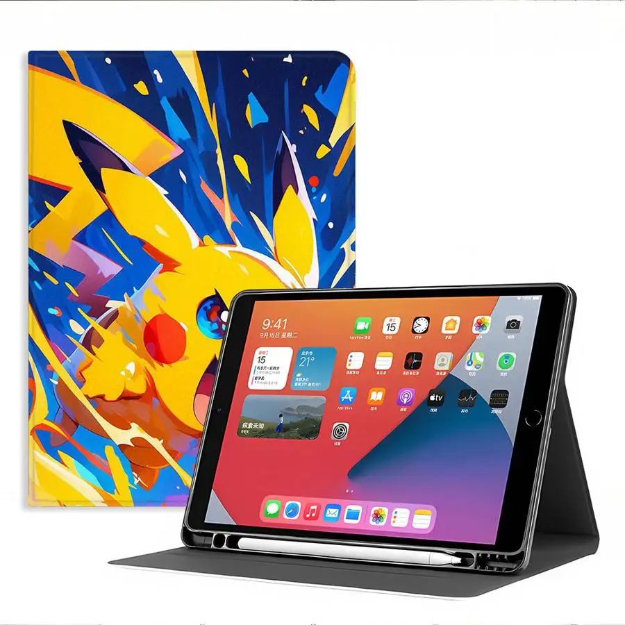 Case for Samsung Galaxy Tab A9Plus S7 S8+ S9+ S10 Lite A7 Lite S10FE S9 FE A8 A11 S11 S10 Plus With Pencil Holder Funny Pokemons - view 6