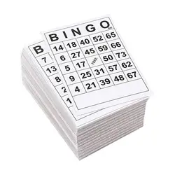 60pcs Large Bingo Cards Easy Read for Adults & Children Bingo Game Cards Sheets 0 To 75 Digits Bingo Card For Family Party