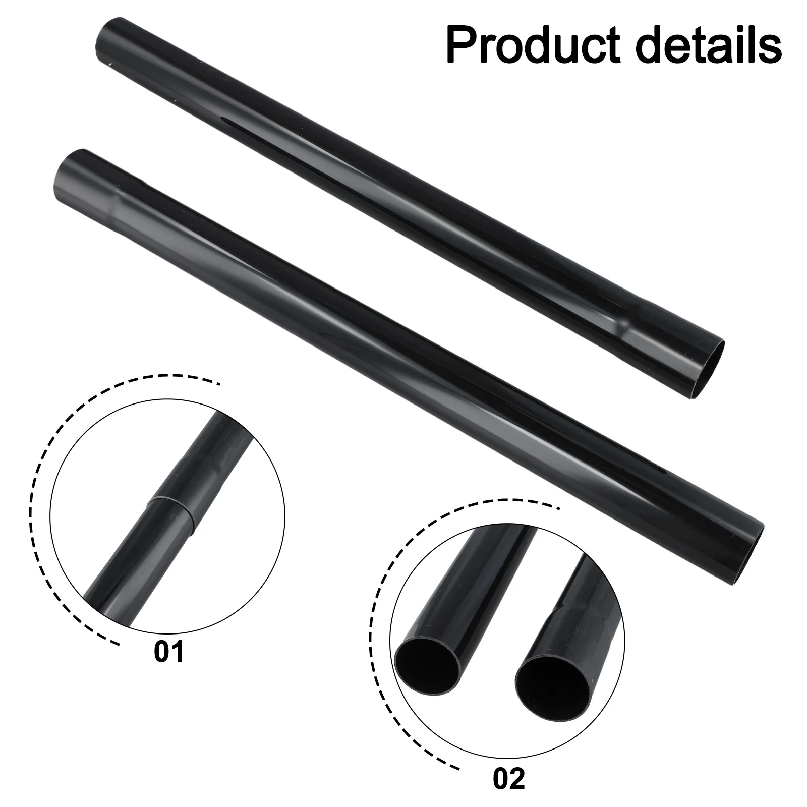 for rand New High Quality New Room Kitchen Tubes Cleaner Accessory Black Extension Rod Vacuum Cleaner Inner Dia 35mm