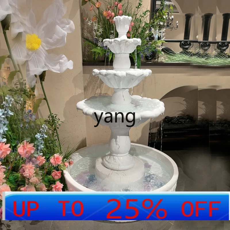 

Многоярусный фонтан в европейском стиле для свадебного декора, украшения двора, балкона, с прудом для рыб и струящейся водой