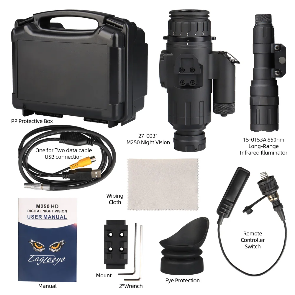 

Tactical TNVC-M250 1X-8X HD Digital Night Vision Device For Day And Night With Photo/Vedeo Function Waterproof For Hunting