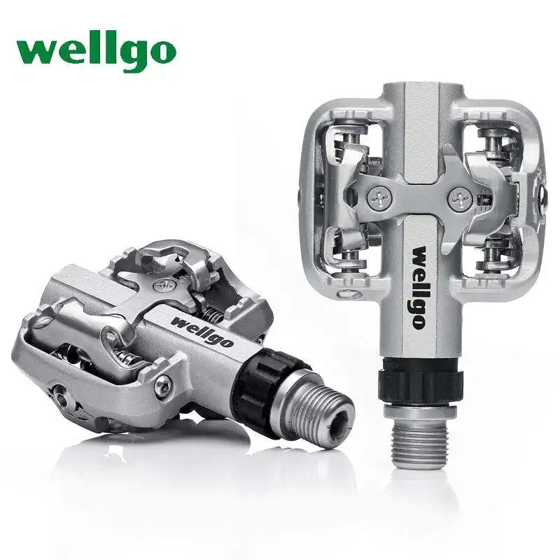 Wellgo wm001 pedais de bicicleta de montanha com travamento automático mtb pedal clipless liga de magnésio pedais de bicicleta mtb