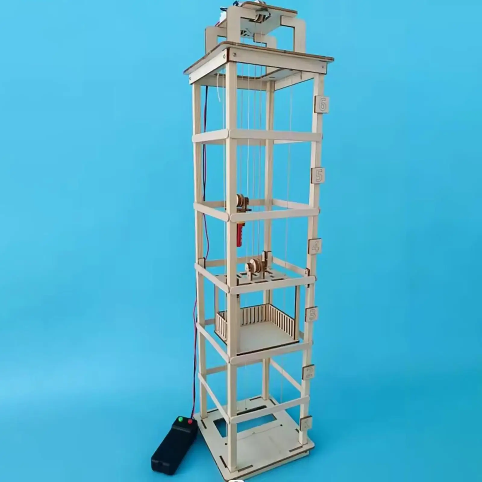 Educational Elevator Model Toy DIY Assembly Science Experiment Kit for Children Creative Mechanics and Robotics