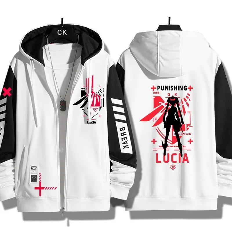 لعبة GRAY RAVEN: معاقبة رمادي الغراب طباعة هوديي زمم معطف الرجال هوديي Autunm الشتاء رجل هوديي الرجال البلوز