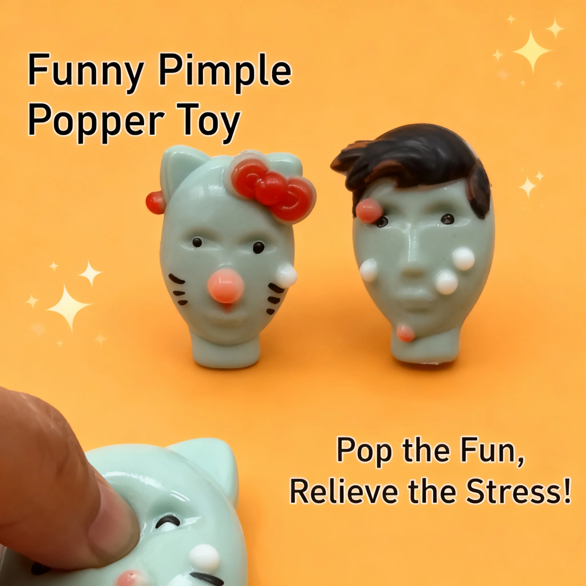 Squishy Pimple Popper Alien Toy Reusable Slow Rebound Fidgets Anxiety Relieving Anti Stress Funny Squeeze Toys for Friends