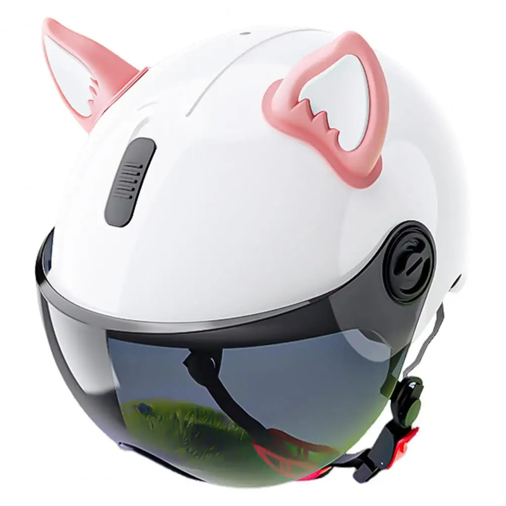 Helmet Ear Accessory Motorcycle Helmet Cat Ear Decorations for Scooter Bicycle Adhesive Motorbike for Skateboarding for Cycling