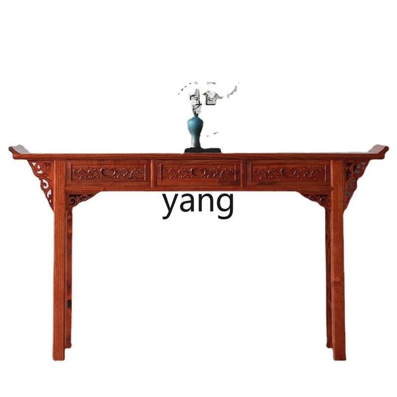 

Yjq a Long Narrow Table New Chinese Style Incense Burner Table Elm Middle Hall Feng Altar Buddha Shrine Home Antique Altar