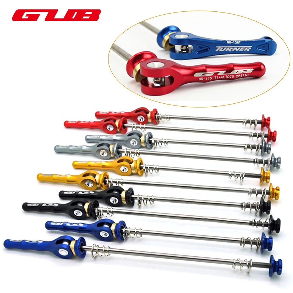 

GUB QR-115T Cycling Ultralight Titanium Quick Release Hubs MTB Bike Lever Skewer Bicycle Parts 53g for 100mm/130mm/135mm