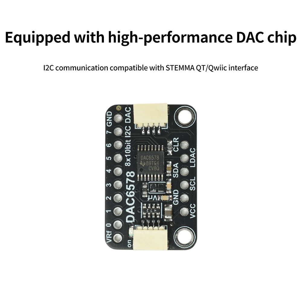 8-Kanal-Programmierbares DAC-Modul, Hochleistungs-I2C-Digital-Analog-Wandler mit STEMMA QT/Qwiic-Schnittstelle für Sensoren – Detail 11