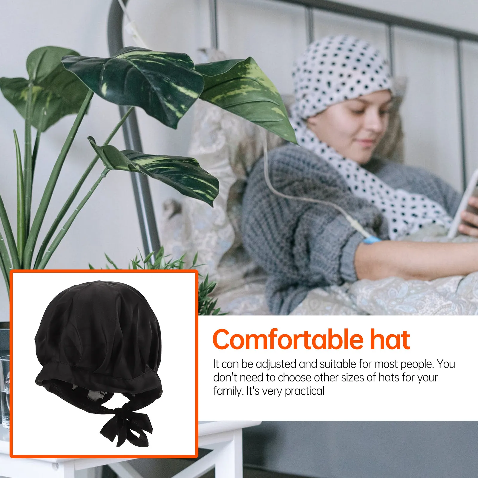 Silk Sleeping Hat Elastic Night Bonnet Hair Protection for Women Long Hair Care Wrap Comfortable Home Use Sleeping Hat