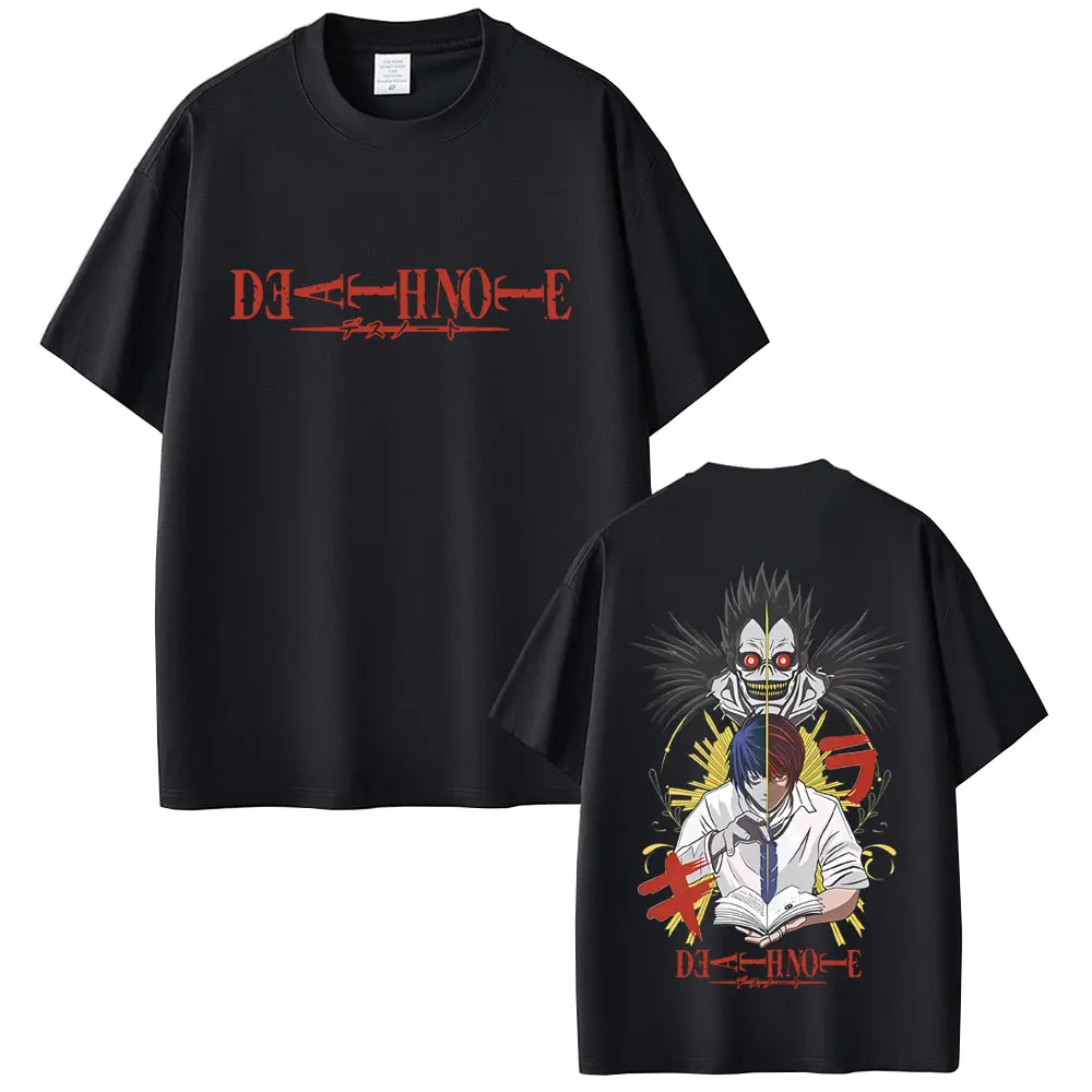 

Anime Death Note Yagami Light Ryuk Graphic T-shirt Men Women Fashion Cartoon Manga Short Sleeve T Shirts Male Vintage Streetwear