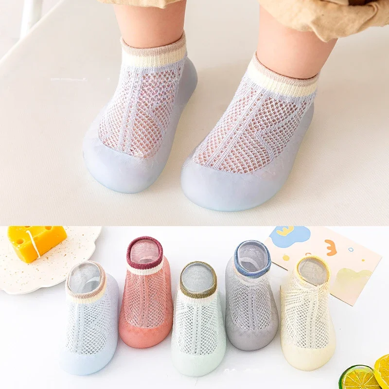 

Spring Summer Baby Toddler Shoes Non-slip Baby Mesh Breathable Indoor Soft Bottom Shoes Children's Socks Shoes