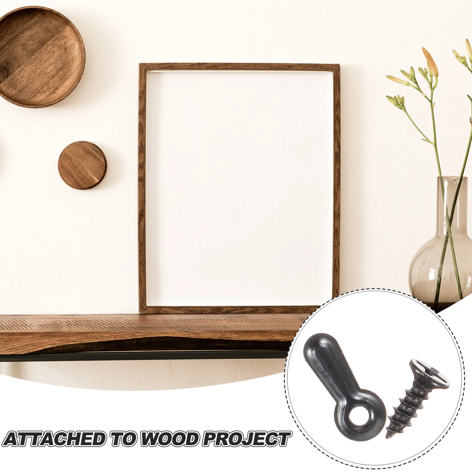 200Pcs Metal Back Plate Hangers for Photo Frames Wall Friendly Small Nails Notched Hooks Hardened Iron Core Photo Frame