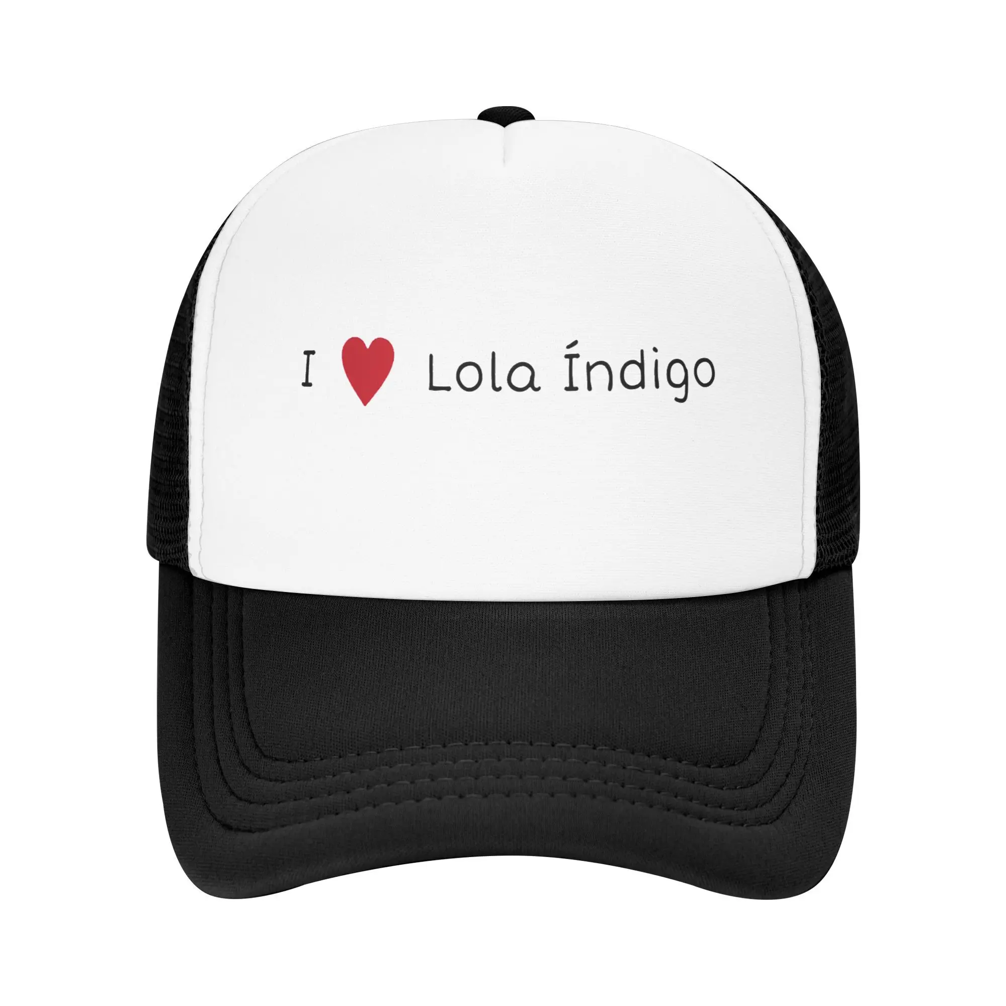 I Love Lola Indigos Travel Mesh Baseball Caps Women Men  Unisex Female Beach Sunscreen Hat Hip Hop Trucker Cap