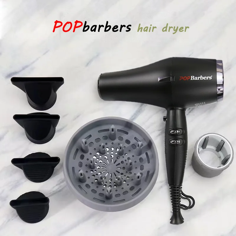 Pop barbers  Professional Hair Dryer 2400W Salon Strong Powerful Hot &Cold Wind Negative Ionic Quick Dry Electric Hair Dryer