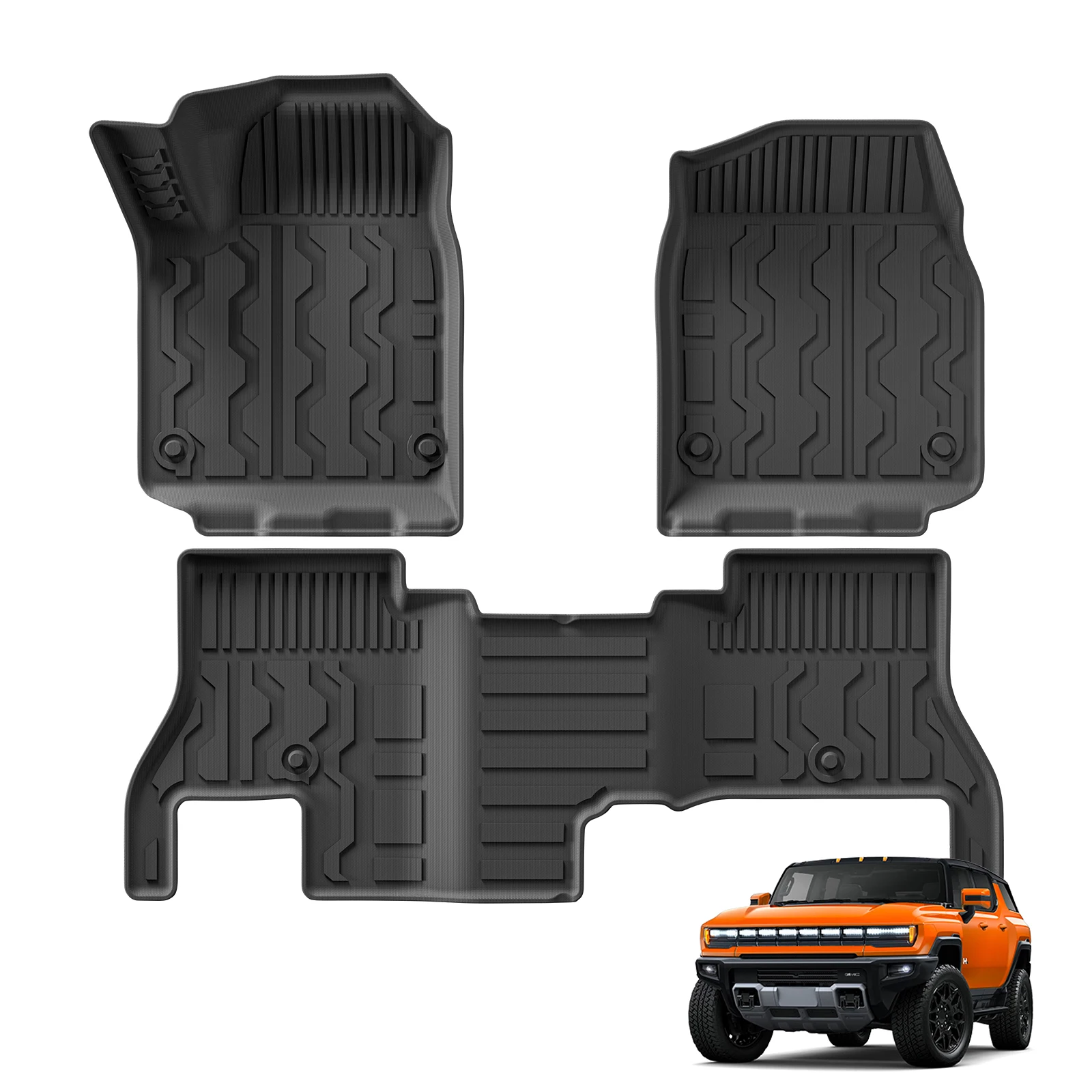 Smabee Left Hand Drive for GMC Hummer EV SUV 2022- 2025 2026 TPE Car Floor Mats Trunk Backrest Pad All Weather Accessoreis view 6