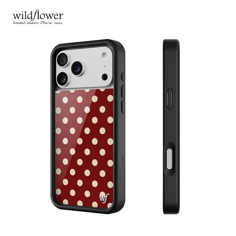 Wildflower 3D Polka Dots Phone Case for iPhone 16 15 14 13 12 17 Pro Max  Plus Air 17proMax Blue Red Wave point WF Cover Coque - AliExpress 202192403