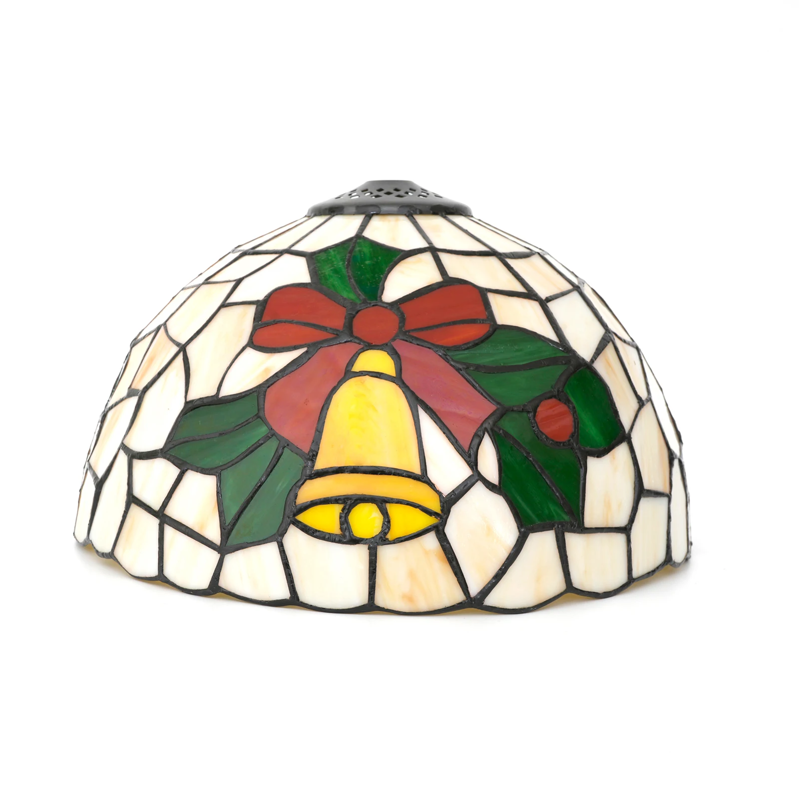Christmas bows and bells Lampshade Holiday and Christmas Decorations Stained Glass Handmade Lampshade accessories For Home Shop