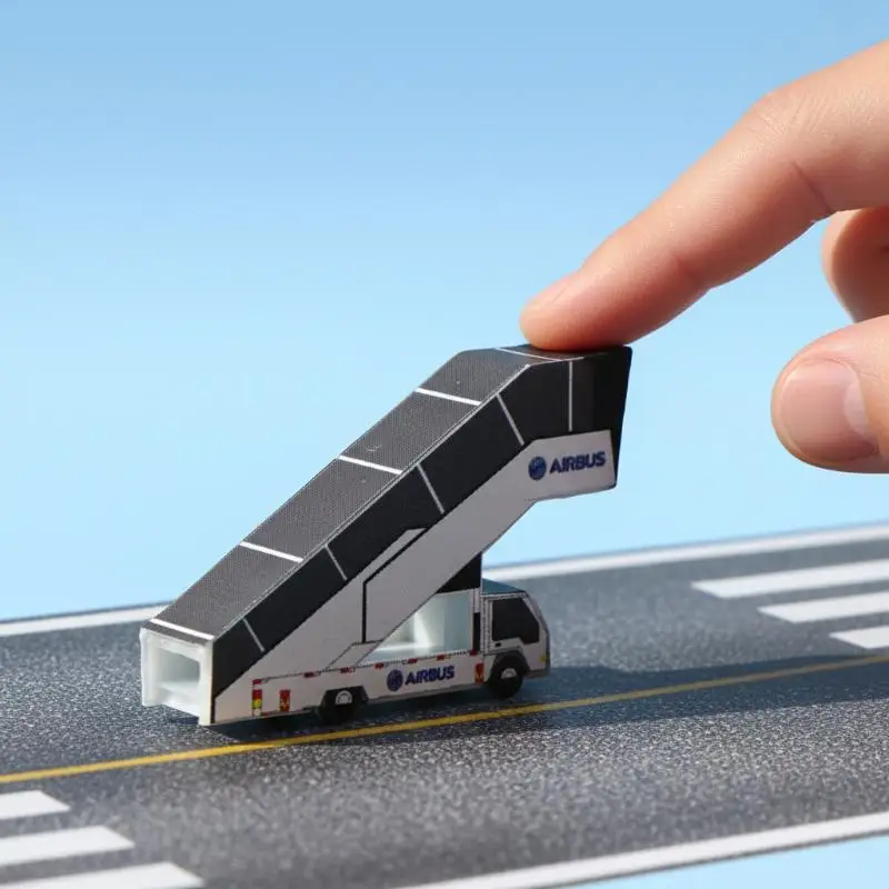 1:400 Airport Ground Handling Wide-body Canopy Boarding Car Abrasive Can Not LiftStatic Simulation Model
