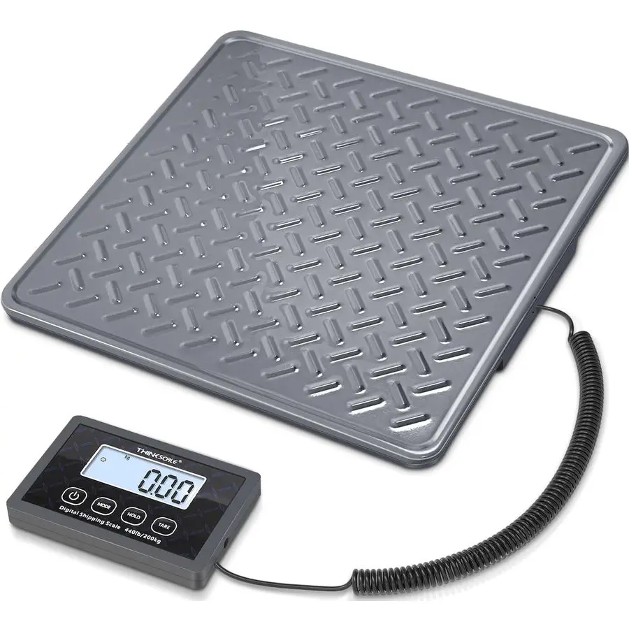 

Shipping Scale, 440lb 1oz Digital Heavy Duty Postal Scale, Strong Steel Platform, Postage Scale with Hold Tare LCD Display, Scal