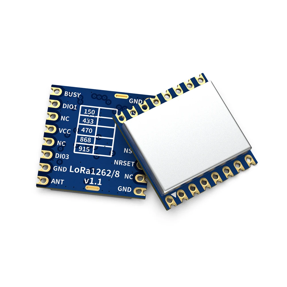 Módulo transceptor inalámbrico de bajo consumo de energía, 2 piezas, 22dBm, 433MHz, SX1268 LoRa1268, interfaz SPI de largo alcance, 160mW