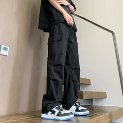 Ribbons Pockets Harem Joggers Men Cargo Pants Streetwear 2024 Hip Hop Casual Track Pants Male Harajuku Fashion Trousers