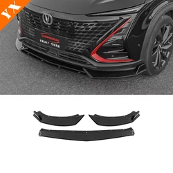 Carbon Black Trim For Changan UNIT Accessories 2020-2024 Car Front Shovel Front Lip Front Bumper Protector Anti Hit Garnish