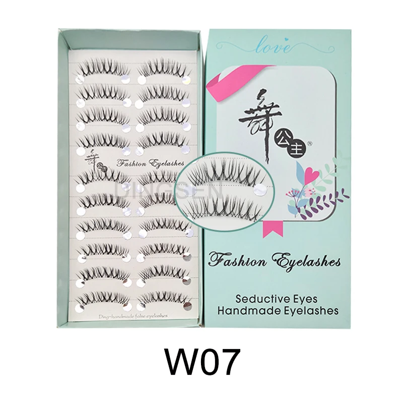 Transparente Wimpern mit Stiel 5/7/10 Paar Manga Einzelwimpern Weiche Künstliche Wimpern Wimpernverlängerung Make-up Koreanisch – Detail 11