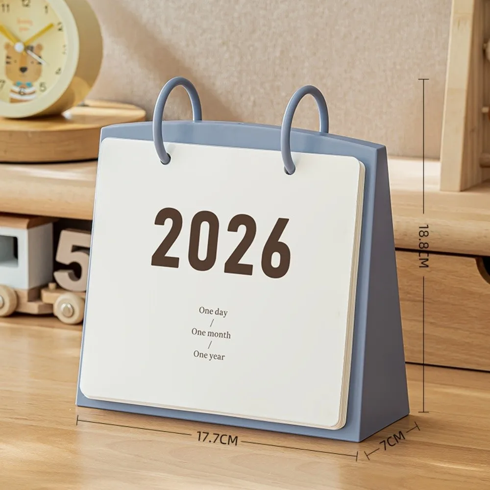 

Подарочный простой календарь на 2026 год, высокий внешний вид, плотная бумага, настольный календарь, Knickknacks, креативная подставка, календарь, настольные аксессуары
