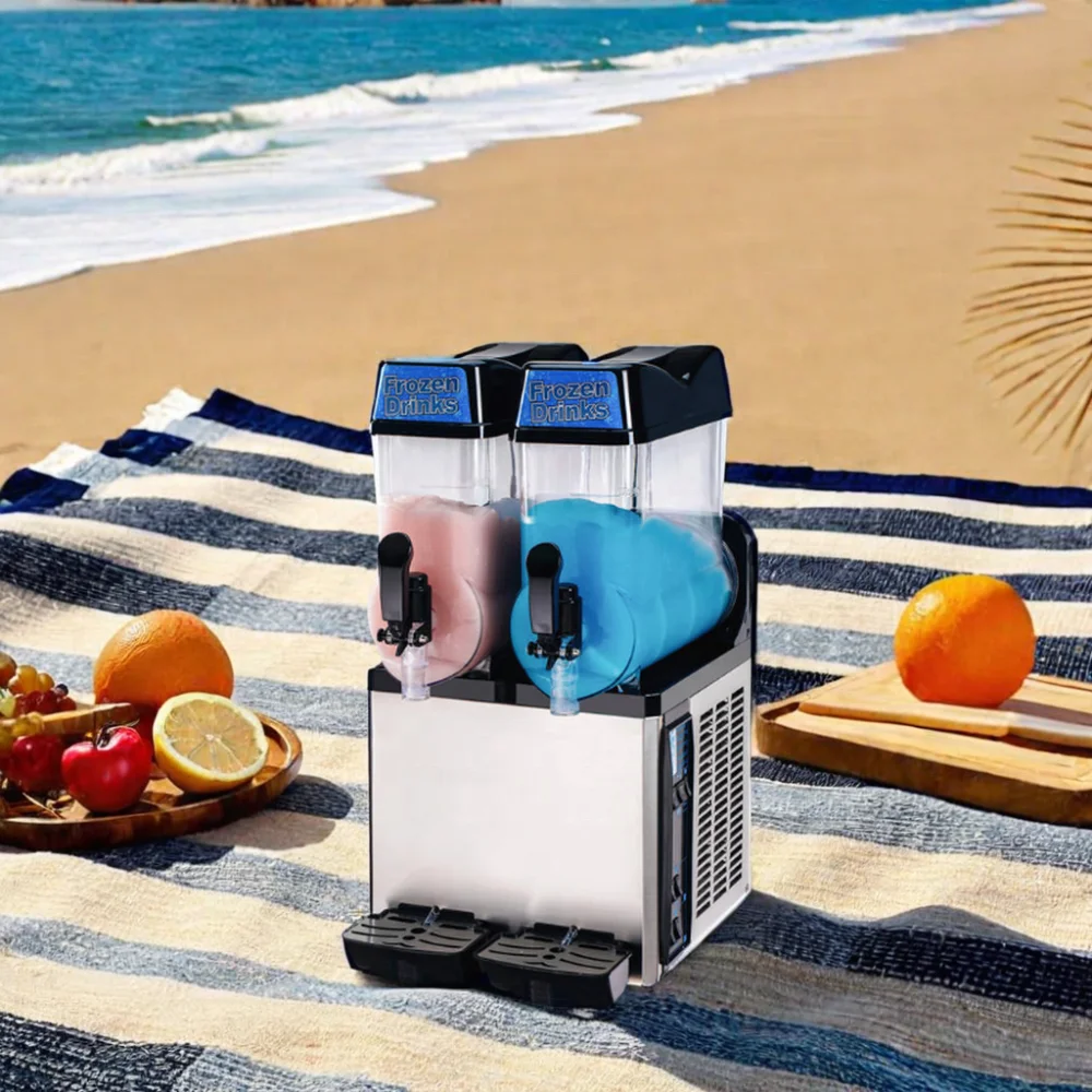 #￥Commercial Smoothie Ice Cream Slush Machine Margarita Slush Maker Frozen Margarita Machine