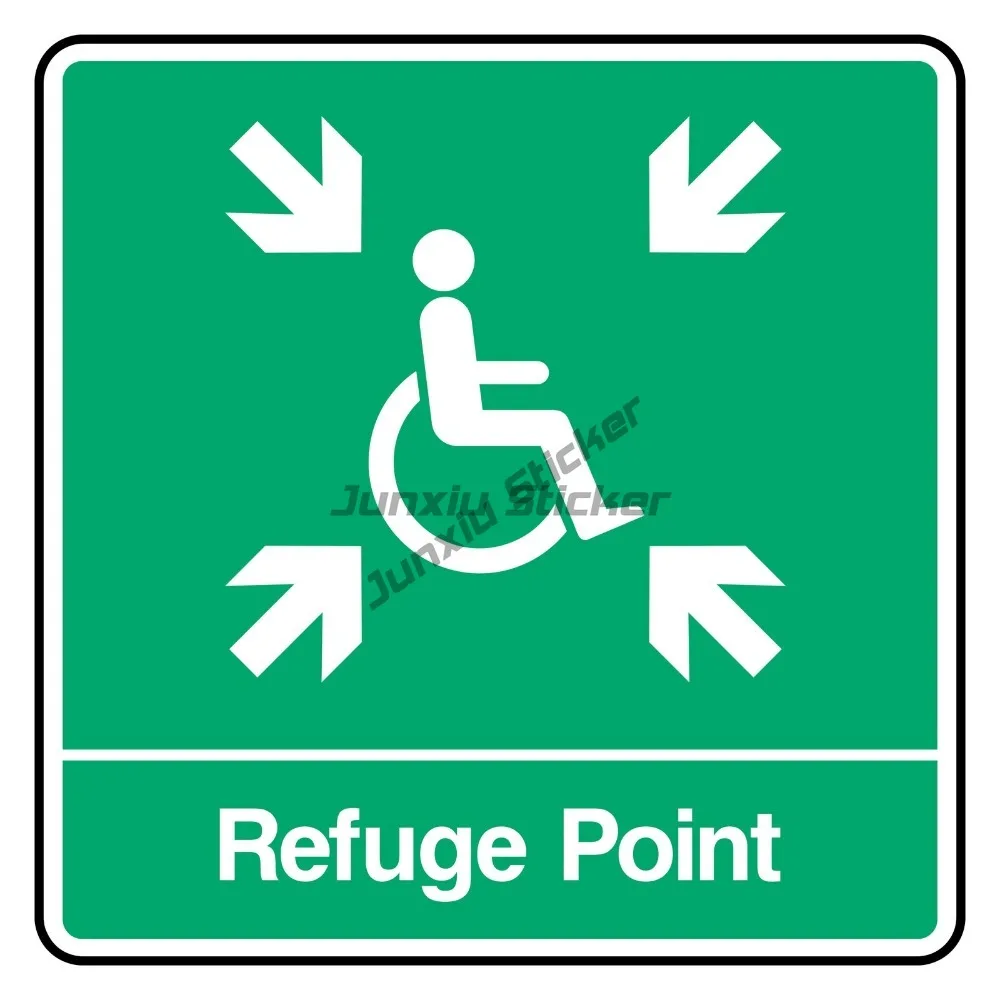 

Refuge Point Sign Or Sticker Weatherproof Decal Cover Scratches Decoration